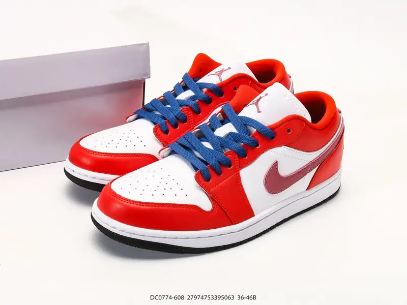 Nike Air Jordan 1 Low 全新配色AJ1乔1低帮休闲板鞋 #市场唯一独家头层皮打造 原鞋 DC0774-608 #27974753395063